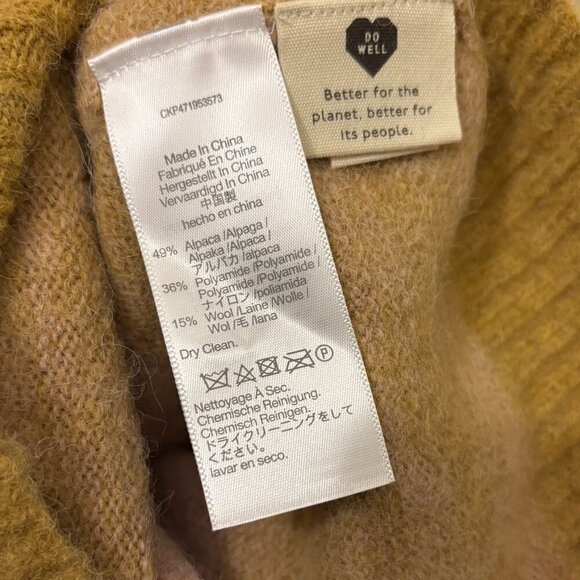 Madewell Otis Space Dye Pullover Sweater Size XL Pink Oyster Alpaca Wool Blend - Picture 6 of 6